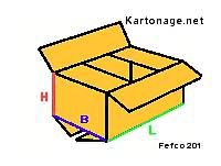 100 Kartons - Karton 265 x 103 x 40-125mm 1-wellig